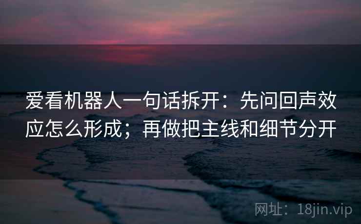 爱看机器人一句话拆开：先问回声效应怎么形成；再做把主线和细节分开